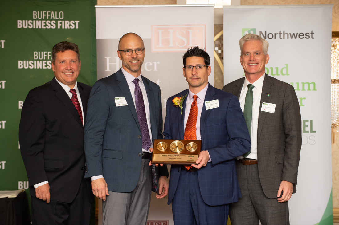Chris Picone award with Buffalo Business First C-Level Award 